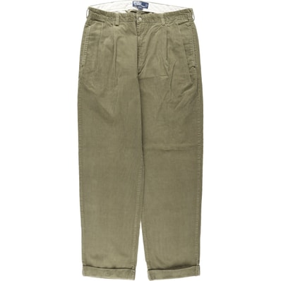 古着 ラルフローレン Ralph Lauren POLO by Ralph Lauren HAMMOND PANT ツータック コーデュロイパンツ メンズw36相当/eaa663691