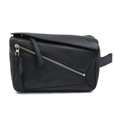 LOEWE ロエベ パズル バムバッグ スモール ボディバッグ ブラック B510P35X09 メンズ【中古】
