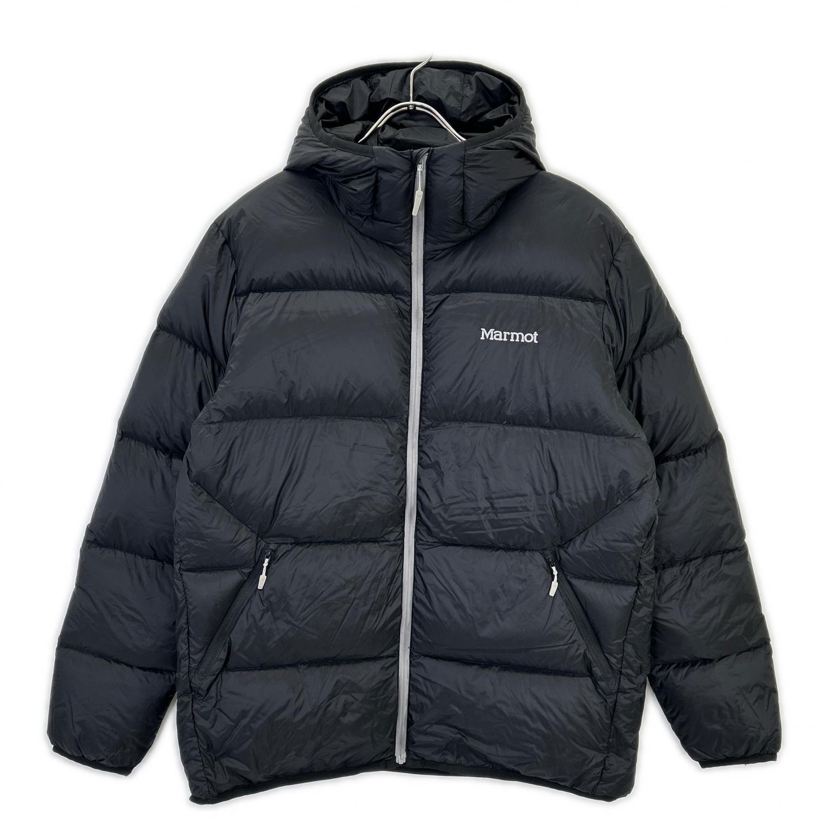 マーモット TOMMJL15JT ブラック ナイロン 1000フィルパワー フーデッドダウンジャケット L