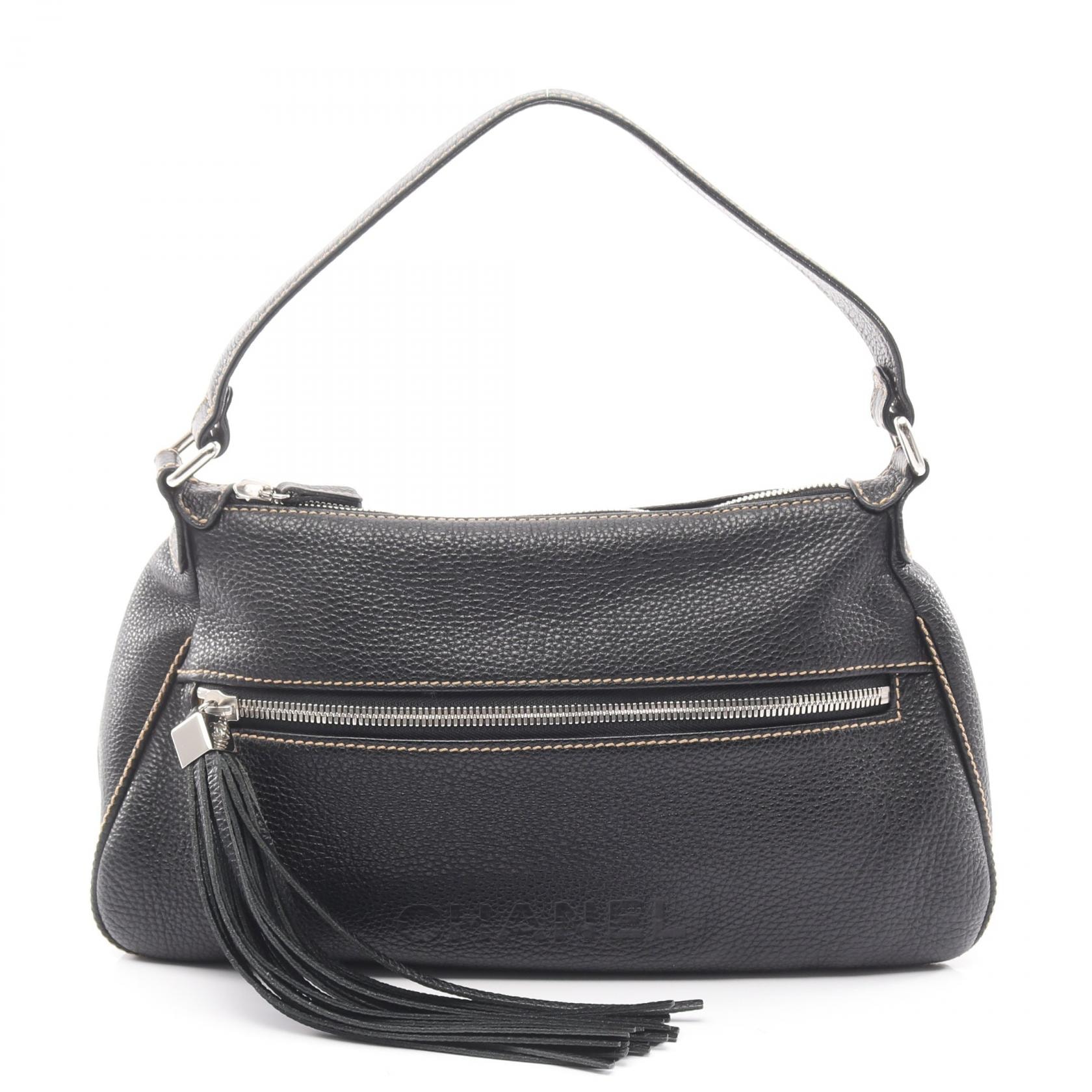 シャネル CHANEL ショルダーバッグ バッグ レザー レディース ブラック系 【中古】