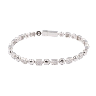 ブルガリ BVLGARI ルチア ダイヤ ブレスレット ブレスレット アクセサリー K18WG(ホワイトゴールド) ダイヤモンド レディース シルバー系 / クリア系 【中古】