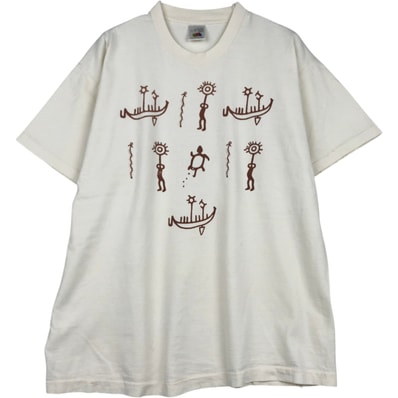 古着 フルーツオブザルーム FRUIT OF THE LOOM プリントTシャツ カナダ製 メンズXL相当/eaa618814