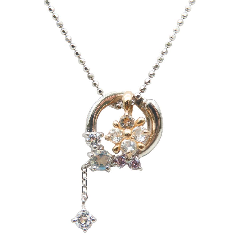 【中古】 クレージュ ネックレス シルバー ラインストーン シルバー メッキ アクセサリー レディース 女性 courreges