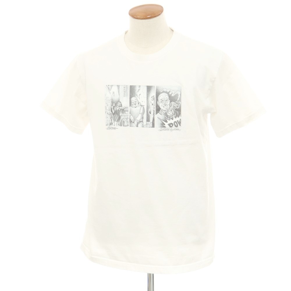 【中古】シュプリーム Supreme 2024年秋冬 Mister Cartoon Pow Tee コットン クルーネック 半袖Tシャツ ホワイト【サイズM】【メンズ】
