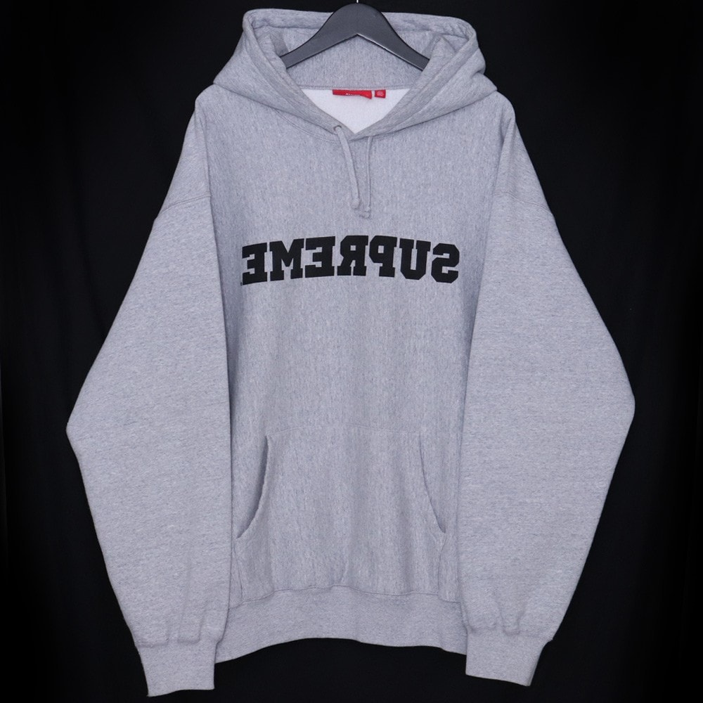 Supreme Reverse Hooded Sweatshirt "Heather Grey"