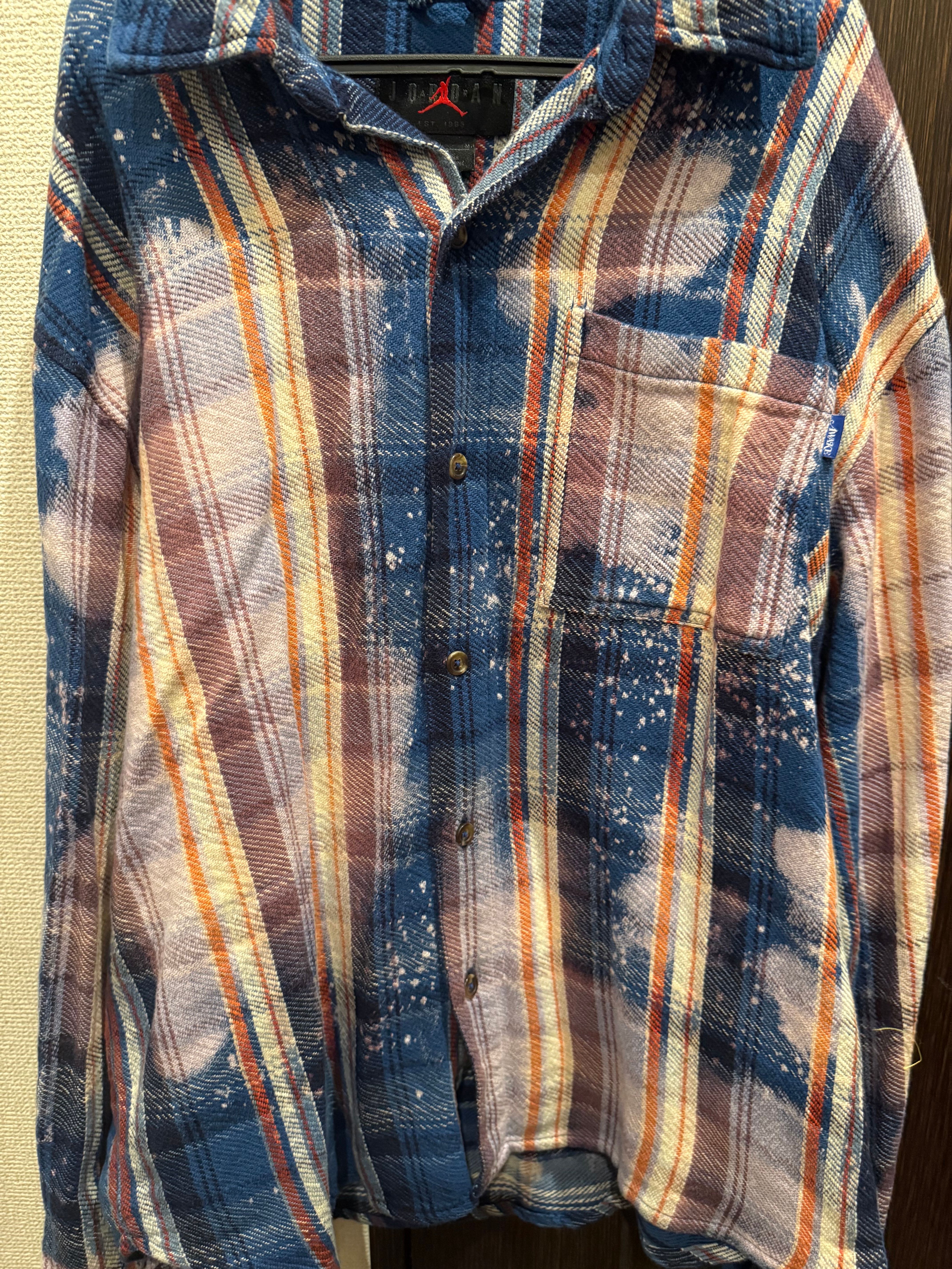 Nike JORDAN x Awake NY Flannel Shirt "Blue/Pink"