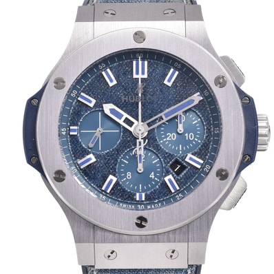 ウブロ HUBLOT 301.SX.2770.NR.JPN15 ビッグバン ジーンズ 日本限定100本 クロノグラフ デイト 自動巻き メンズ 美品 D#144437