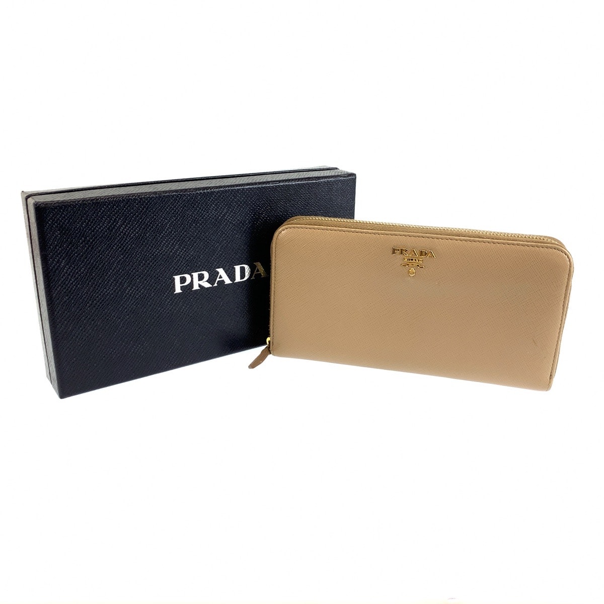B (目立った傷や汚れなし)】PRADA プラダ サフィアーノ ベージュ