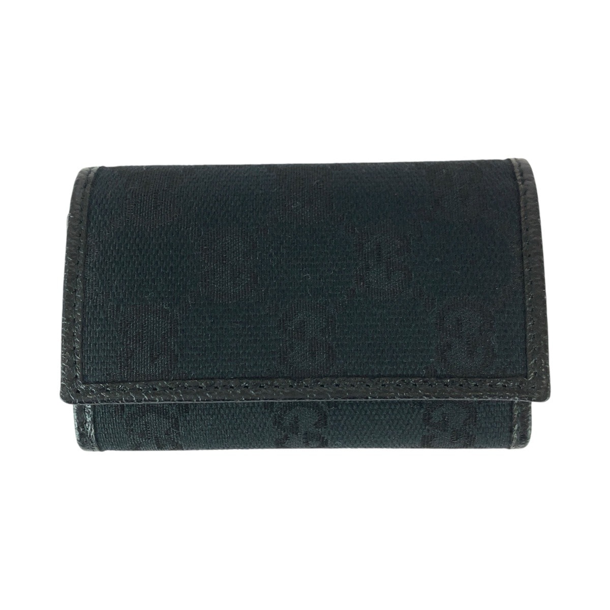 超美品 GUCCI グッチ ブラック 黒 シルバー金具 GGキャンバス レザー/ キーケース 6連 男女兼用 600050 【中古】