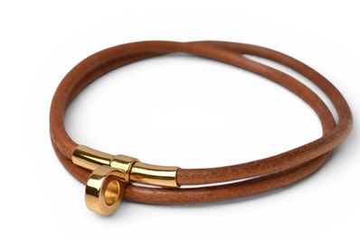 エルメス バングル/ブレスレット HERMES ドゥーブルケリー チョーカー アクセサリー レディース ブラウン【中古】