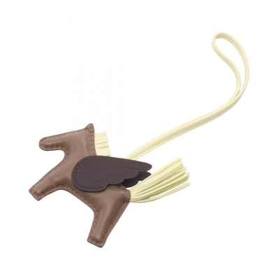 エルメス HERMES ロデオペガサスPM エトゥープ ジョーヌミルトン ルージュセリエ チャーム アクセサリー アニョーミロ / ヴォースイフト アニョーミロ W刻印(2024年製造) レディース ブラウン系 / イエロー系