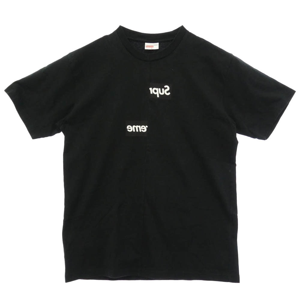 Supreme シュプリーム COMME des GARCONS コムデギャルソン 18AW × Comme des Gar?ons SHIRT Split Box Logo Tee コムデギャルソン シャツ スプリット Tシャツ 半袖 カットソー【中古】