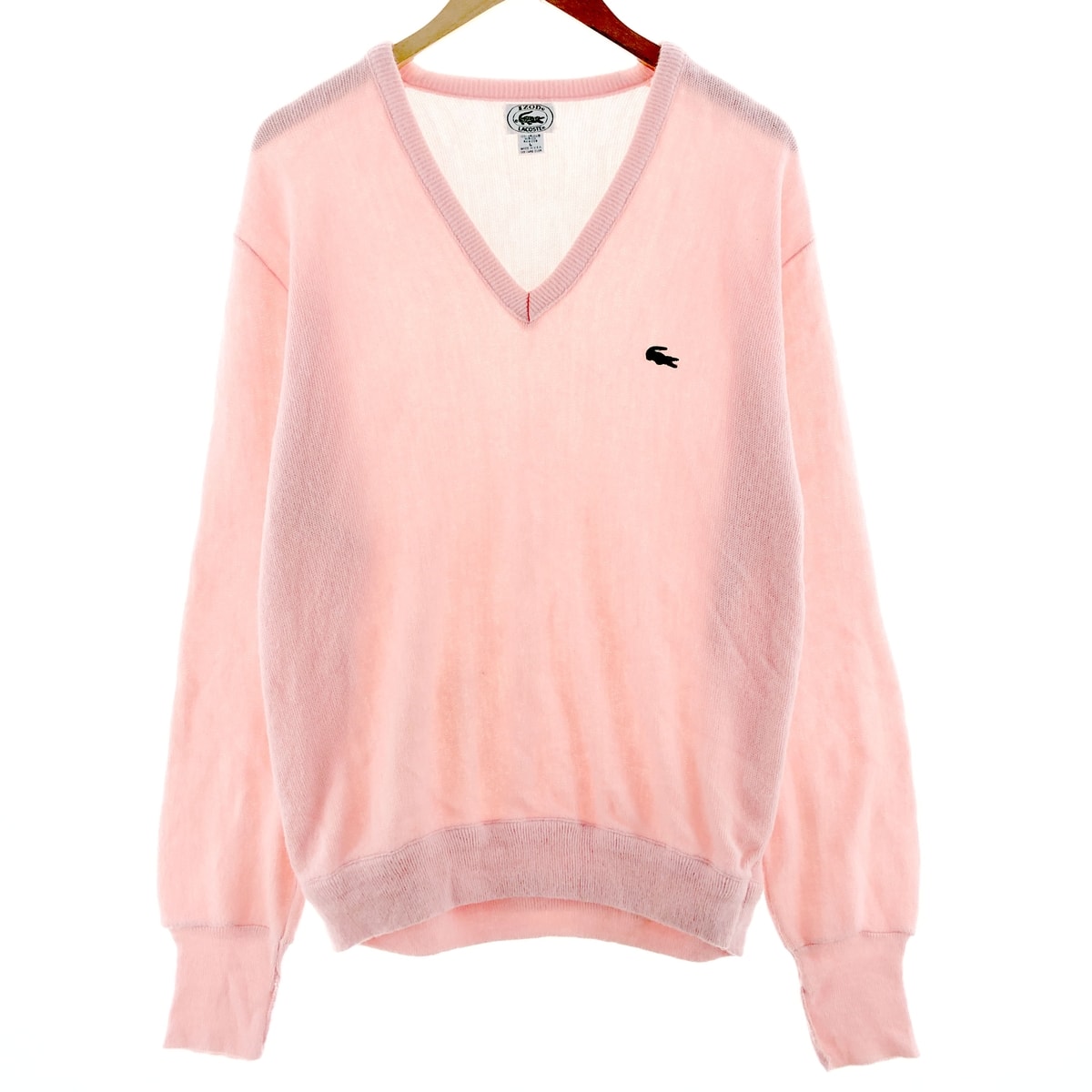 古着 80~90年代 ラコステ LACOSTE IZOD Vネック アクリルニットセーター USA製 メンズL相当 ヴィンテージ/eaa380362