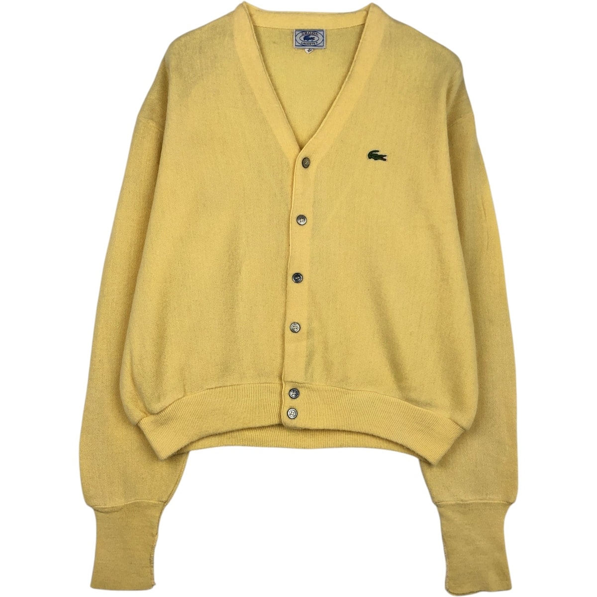 古着 70~80年代 ラコステ LACOSTE IZOD アクリルニットカーディガン メンズXL相当 ヴィンテージ/eaa639625