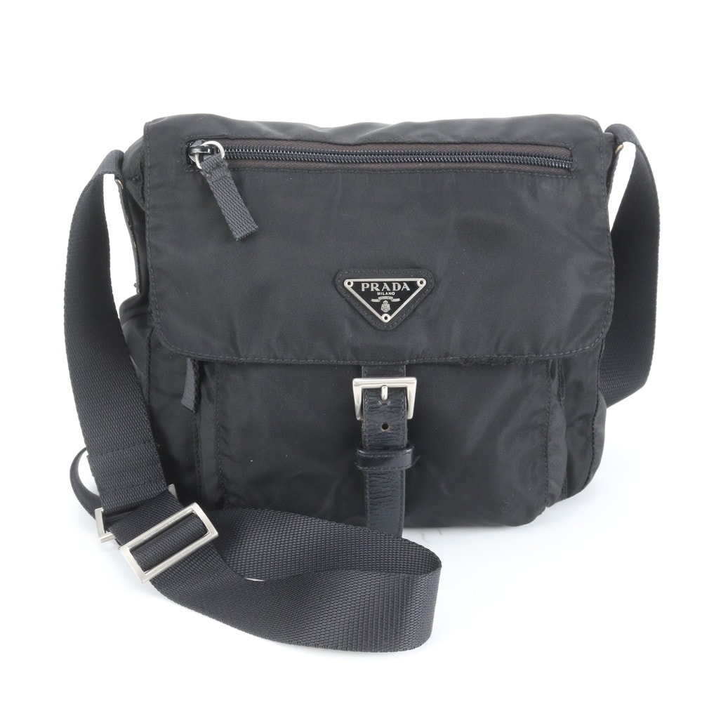 ■美品 プラダ テスート ナイロントライアングルロゴショルダーバッグ