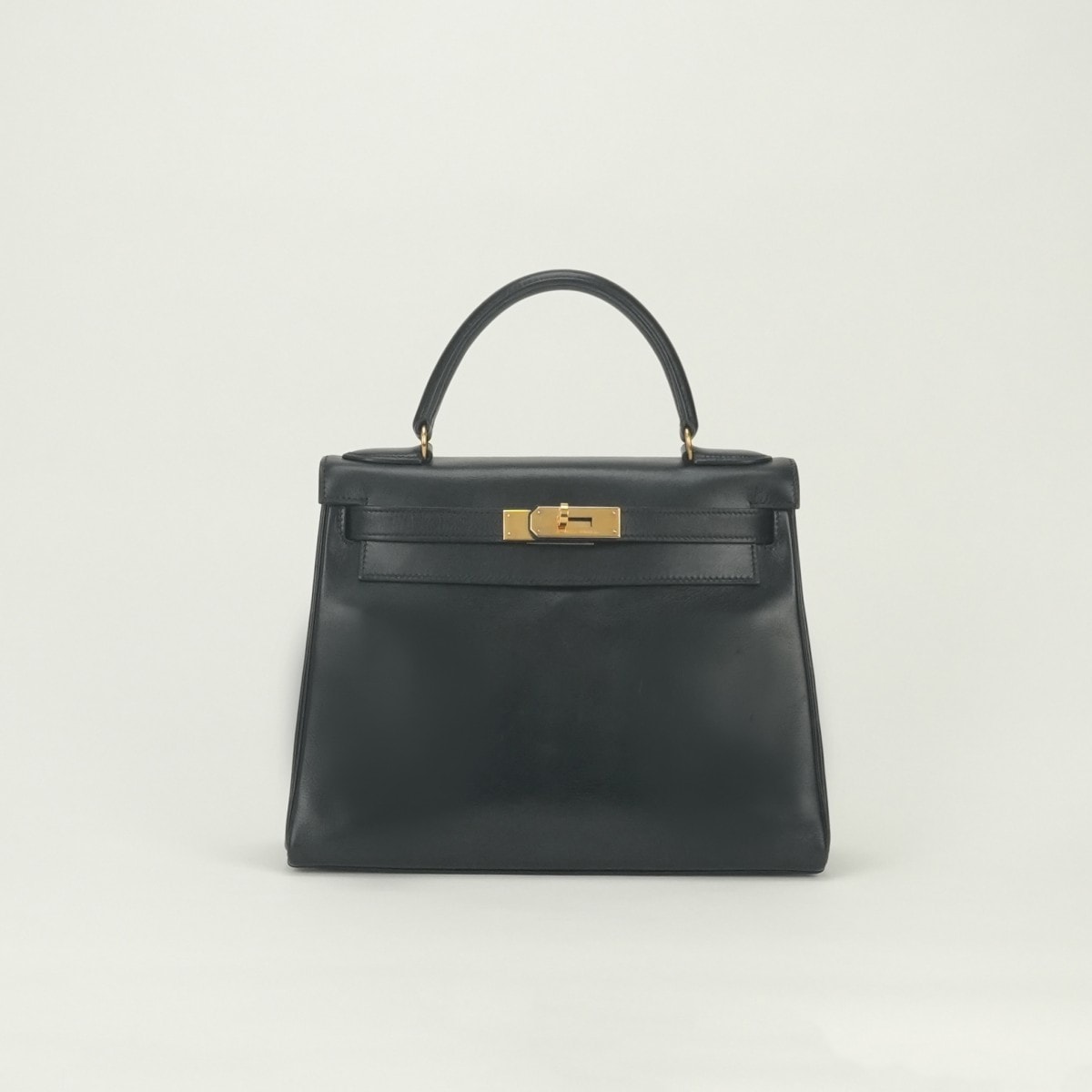 エルメス HERMES ケリー28 ケリー 28 バッグ トートバッグ ボックスカーフ ノワール Noir ブラック Black 黒 ゴールド金具 ハンドバッグ 内縫い