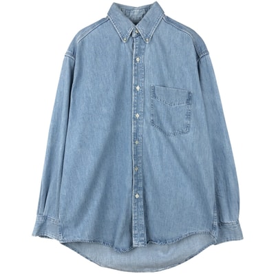 古着 90年代 ギャップ GAP DENIM オールドギャップ 長袖 ボタンダウンデニムシャツ カナダ製 メンズS相当 ヴィンテージ/eaa652055