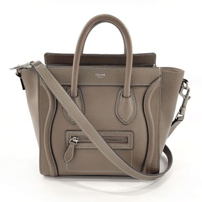 セリーヌ ハンドバッグ ラゲージ ナノショッパー グレー