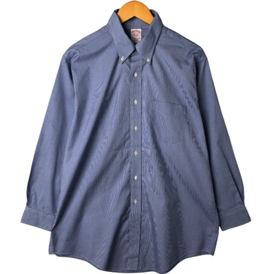 古着 ブルックスブラザーズ Brooks Brothers Est.1818 千鳥格子柄 長袖 ボタンダウンシャツ メンズL相当/eaa547017