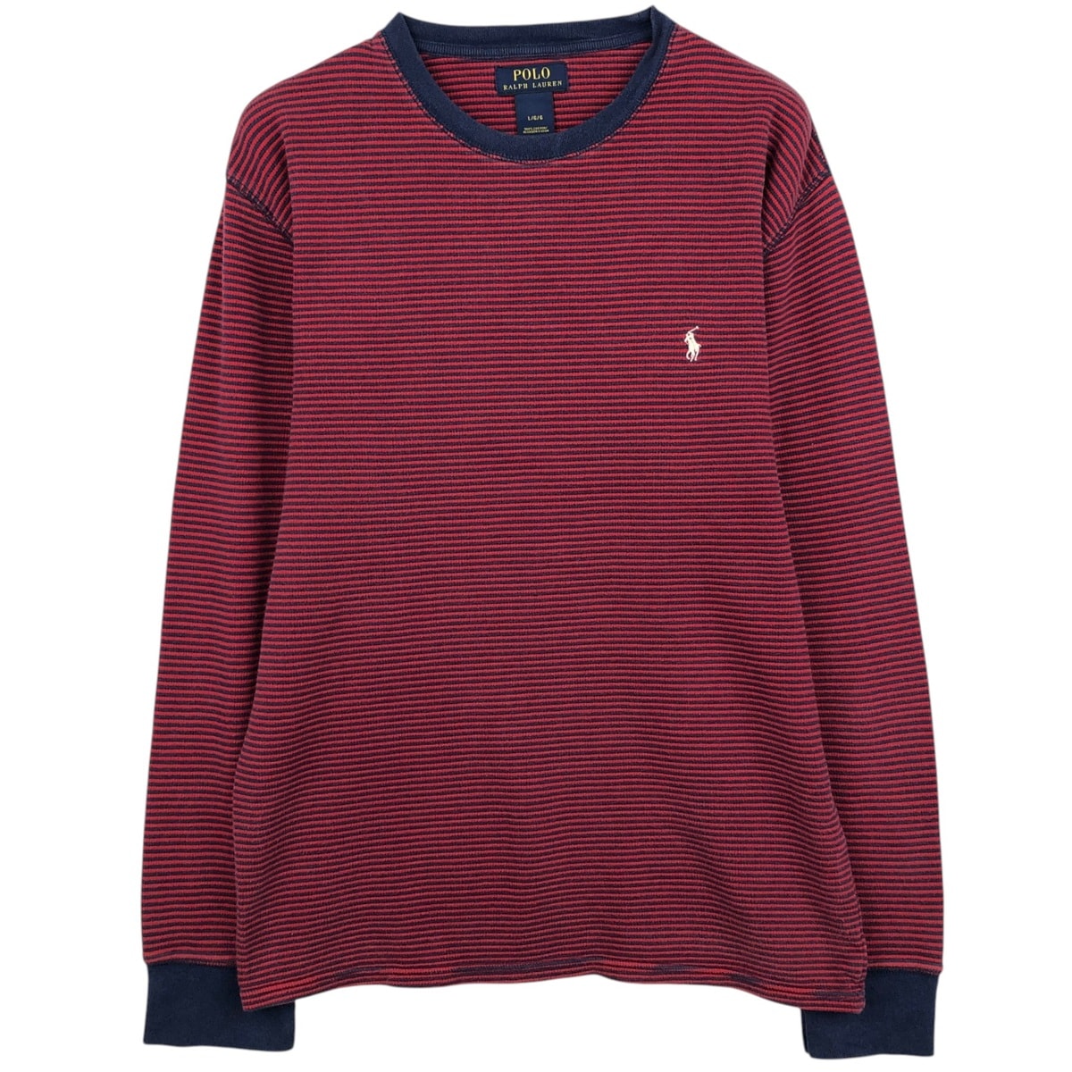 古着 ラルフローレン Ralph Lauren POLO RALPH LAUREN ボーダー柄 サーマルロングTシャツ メンズL相当/eaa654962