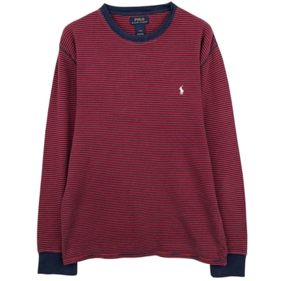 古着 ラルフローレン Ralph Lauren POLO RALPH LAUREN ボーダー柄 サーマルロングTシャツ メンズL相当/eaa654962