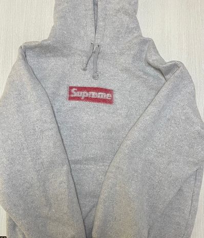 Supreme Inside Out Box Logo Hooded Sweatshirt "Heather Grey"