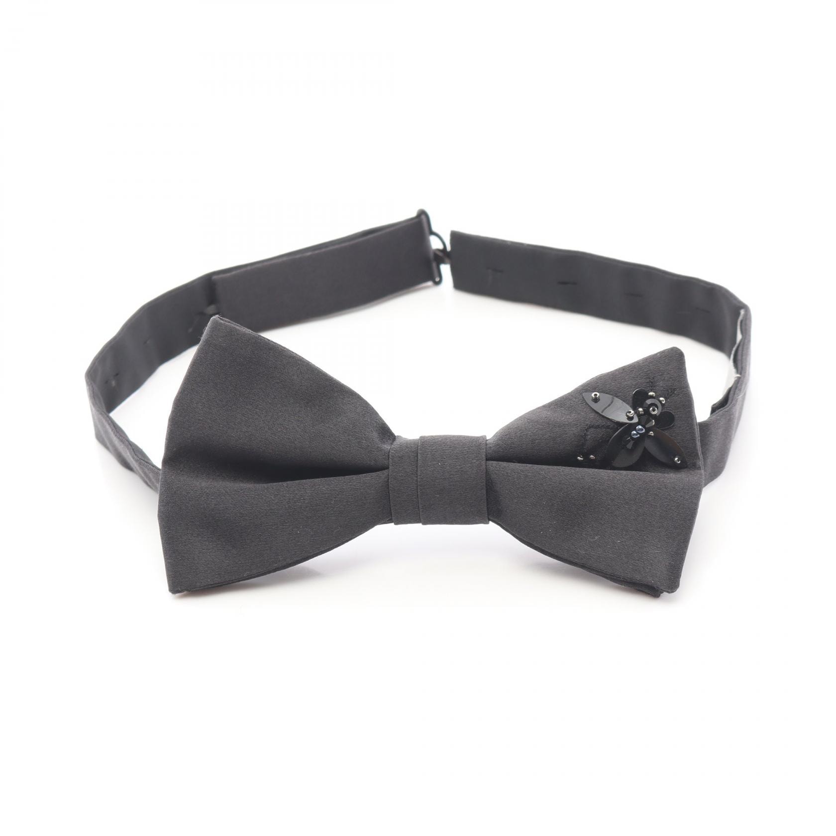 ディオール・オム DIOR HOMME ビー ネクタイ 衣料品 シルク メンズ ブラック系 【中古】
