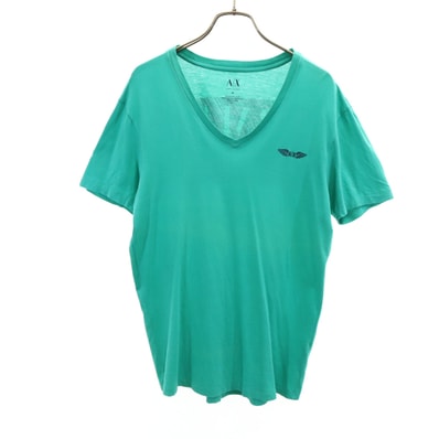 ARMANI EXCHANGE アルマーニエクスチェンジ 半袖 Vネック Tシャツ M グリーン