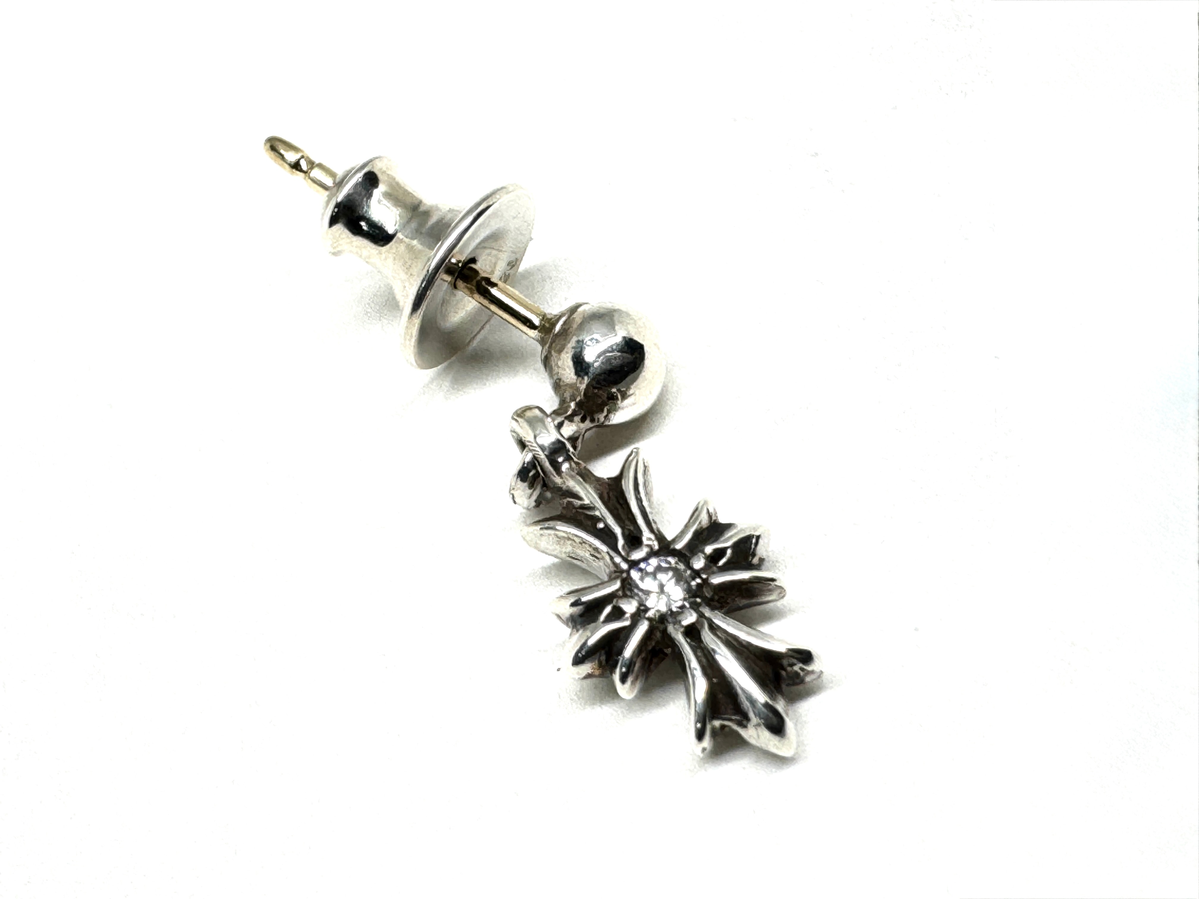 Chrome Hearts Tiny E CH Plus Drop Earring Diamond "Silver"