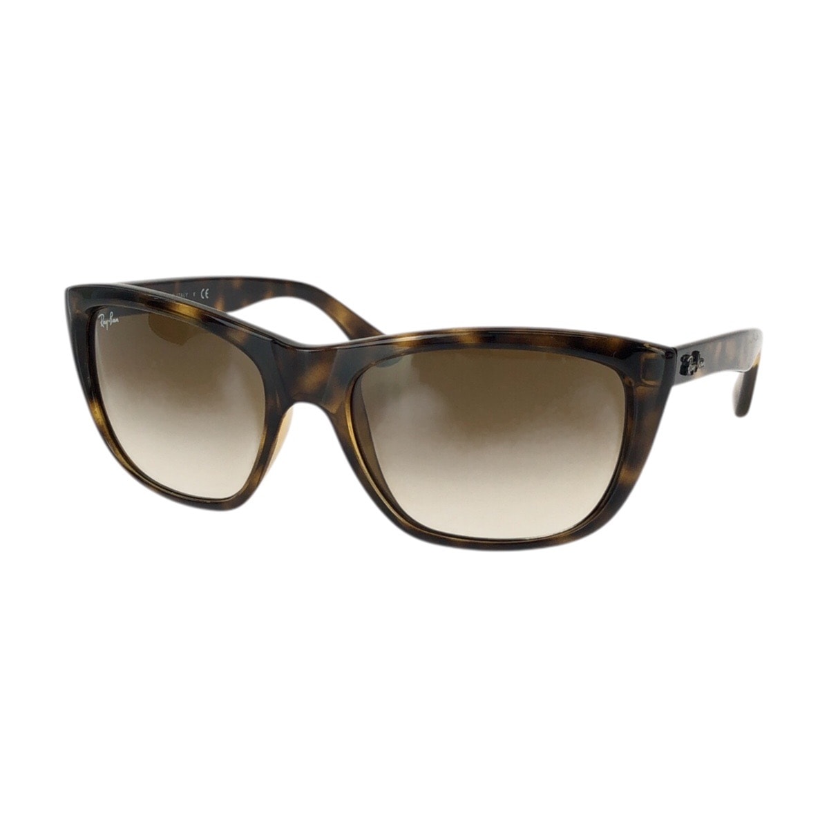 美品 Ray-Ban レイバン ハバナ ブラウン シルバー金具 プラスチック サングラス 男女兼用 スクエア 603452 【中古】