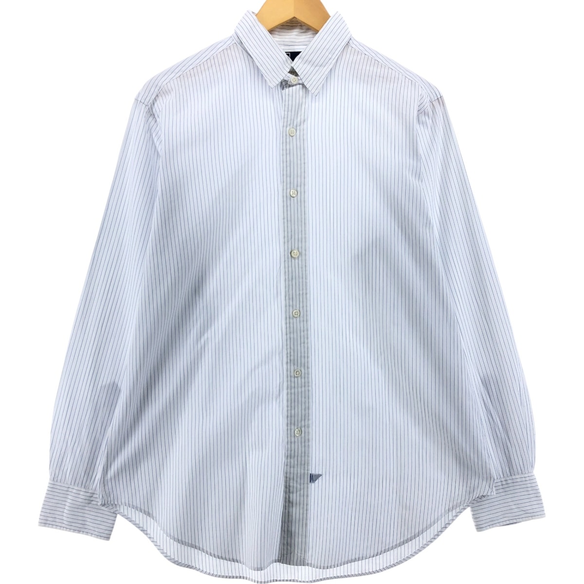 古着 ラルフローレン Ralph Lauren POLO by Ralph Lauren 長袖 ストライプシャツ メンズM相当/eaa536450