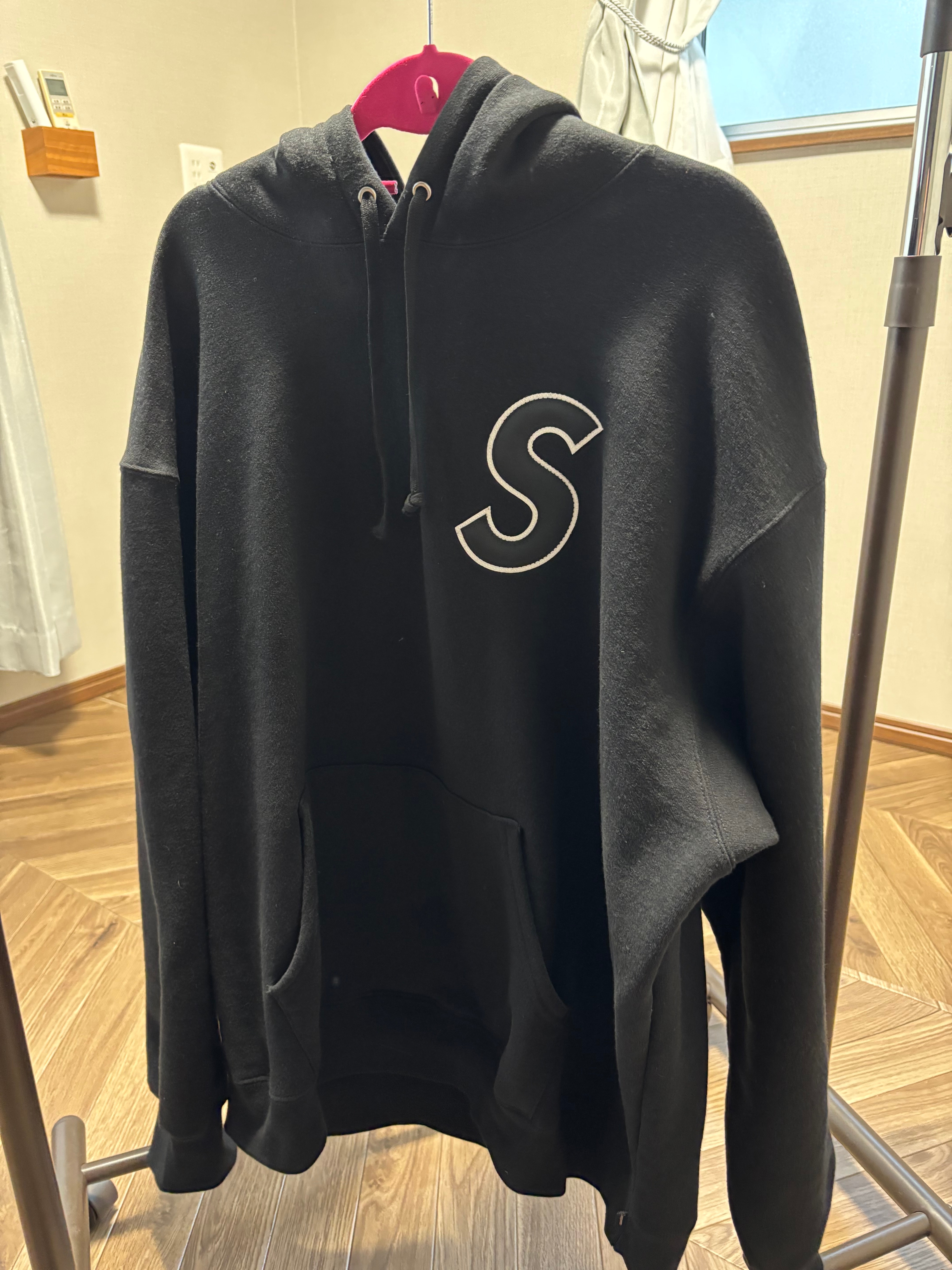 Supreme S Logo Hooded Sweatshirt "Black"