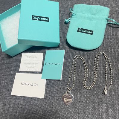 Supreme / Tiffany & Co. Return to Tiffany Heart Tag Pendant "Silver"