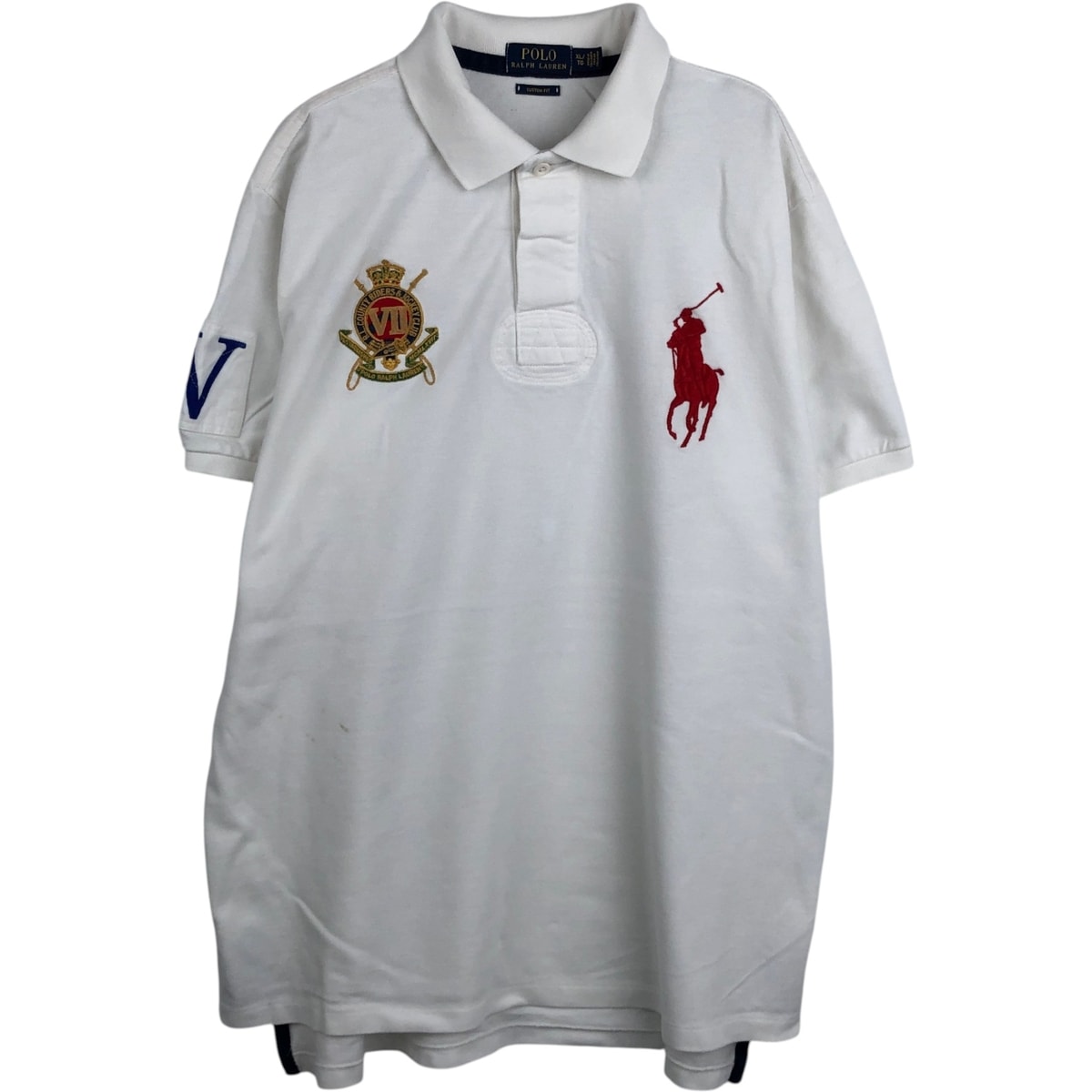 古着 ラルフローレン Ralph Lauren POLO RALPH LAUREN CUSTOM FIT ビッグポニー 半袖 ラガーシャツ メンズXL相当/eaa619291