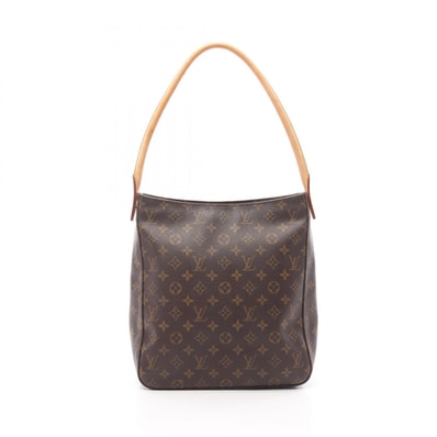 ルイ・ヴィトン LOUIS VUITTON ルーピングGM ショルダーバッグ バッグ PVCコーティングキャンバス レザー モノグラム レディース ブラウン系 M51145 【中古】