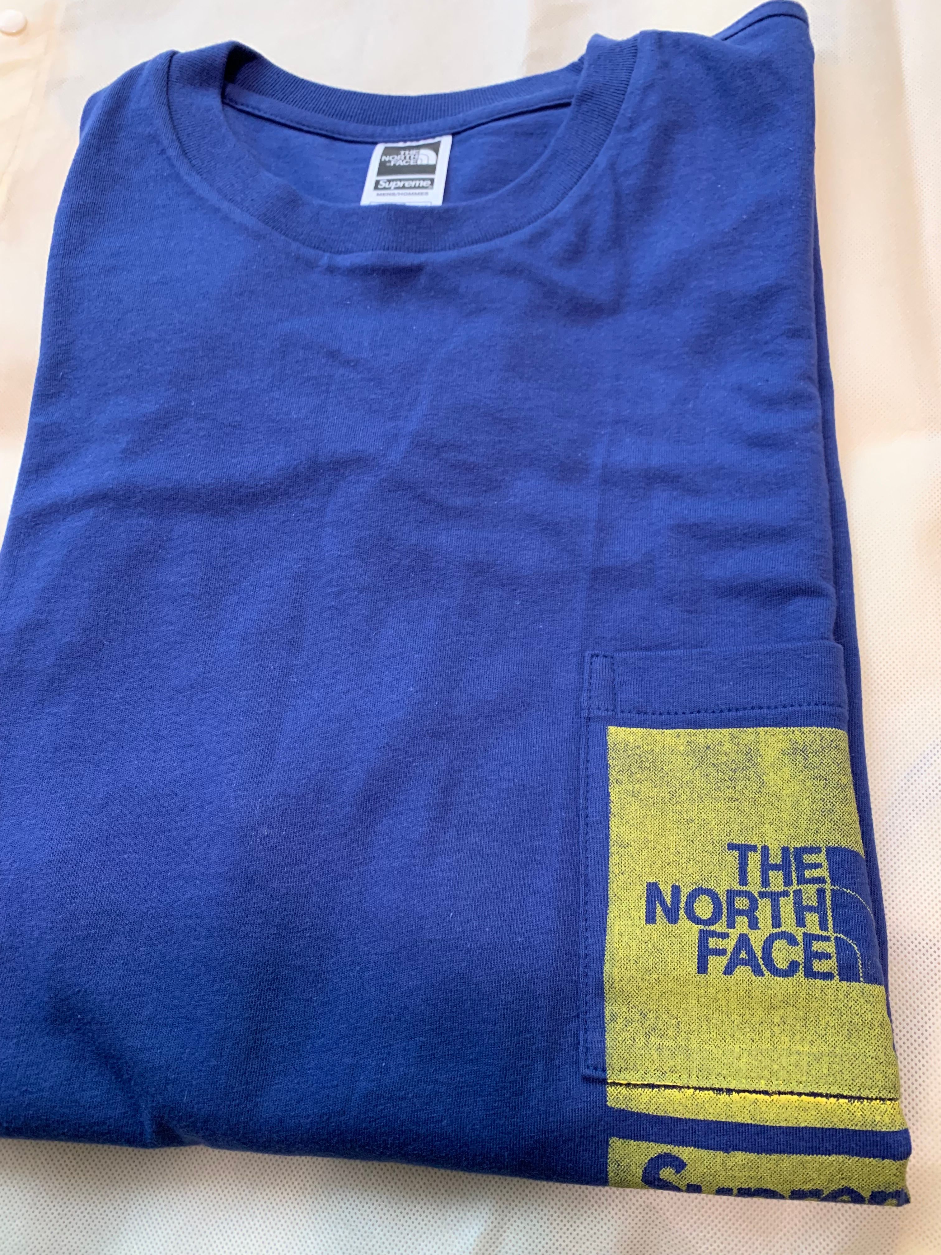 Supreme x The North Face Printed Pocket Tee "Navy"