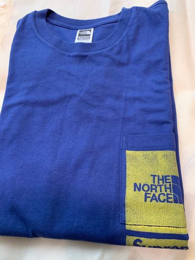 Supreme x The North Face Printed Pocket Tee "Navy"