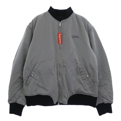 Supreme シュプリーム ジャケット 19SS Reversible Backpack MA-1 リバーシブル バックパック ブルゾン ジャケット シルバー系 ブラック系 L【極上美品】【中古】