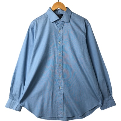 古着 ラルフローレン Ralph Lauren POLO by Ralph Lauren REGENT CLASSIC FIT ワイドカラー 長袖 コットンシャツ メンズXL相当/eaa549337