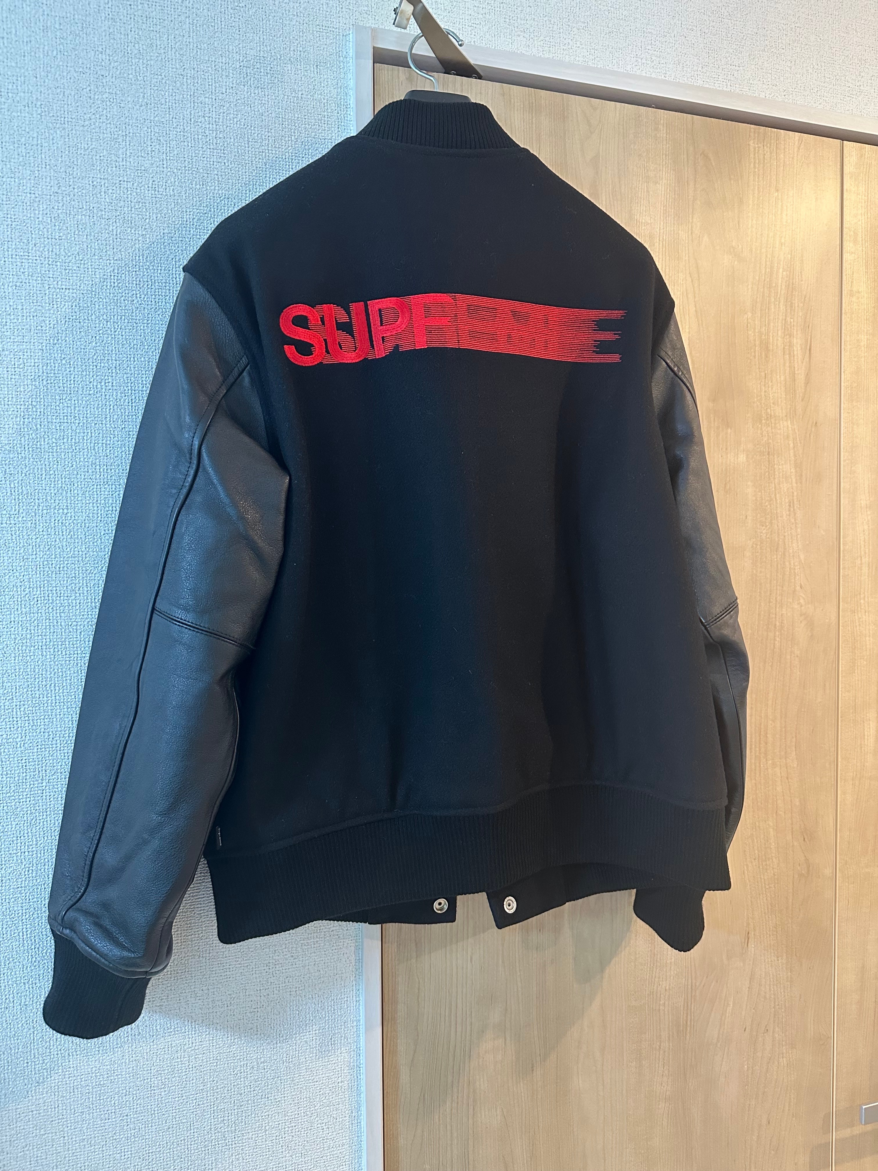 Supreme Motion Logo Varsity Jacket "Black"