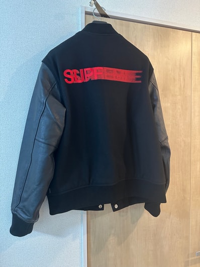 Supreme Motion Logo Varsity Jacket "Black"