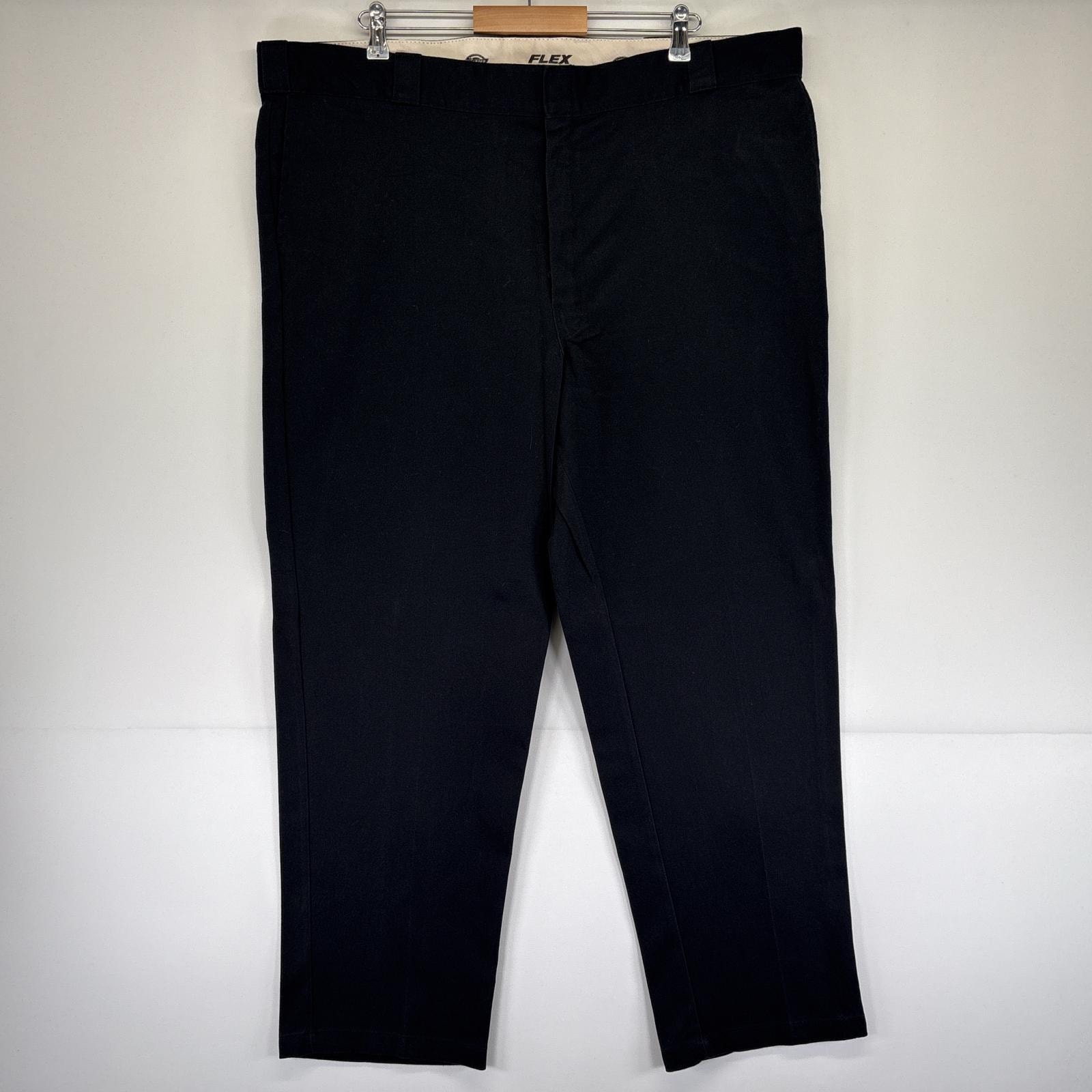 古着 ディッキーズ Dickies ワークパンツ 874 チノパン ワンポイントロゴ テーパード 大きいサイズ w44 L32 ブラック メンズ