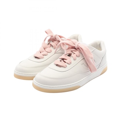 シャネル CHANEL ココマーク スニーカー 靴 レザー レディース ホワイト系 / ピンク系 G39978B15923 【中古】