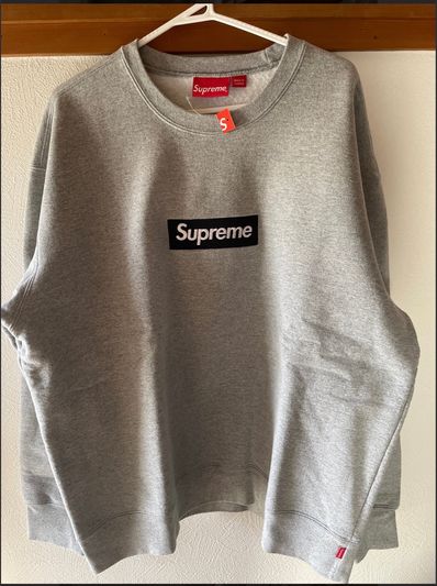 Supreme Box Logo Crewneck "Heather Grey" (22FW)