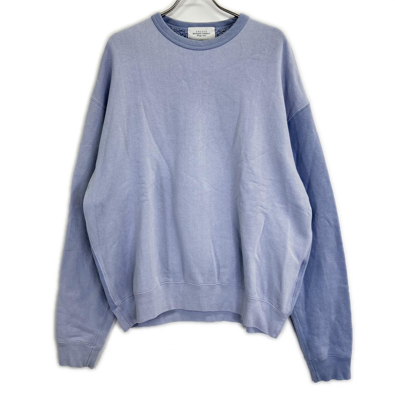 アンユーズド US2367 パープル SWITCHING CREWNECK SWEATSHIRT 裏起毛スウェット 2