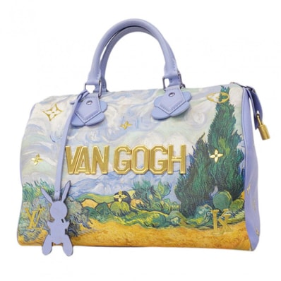 【6dc3641】ルイヴィトン ハンドバッグ モノグラム・セルティ/マスターズコレクション スピーディ30 M43314 ブルー マルチカラー【中古】レディース