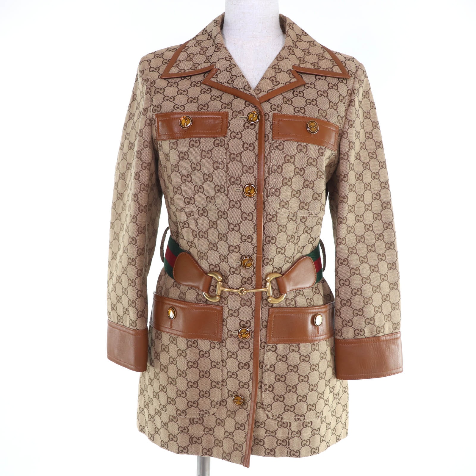 未使用品 グッチ ジャケット ブラウン系 レディース 38 682302