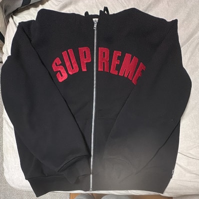 Supreme Arc Thermal Lined Zip Up Hooded Sweatshirt (25AW) "Black"