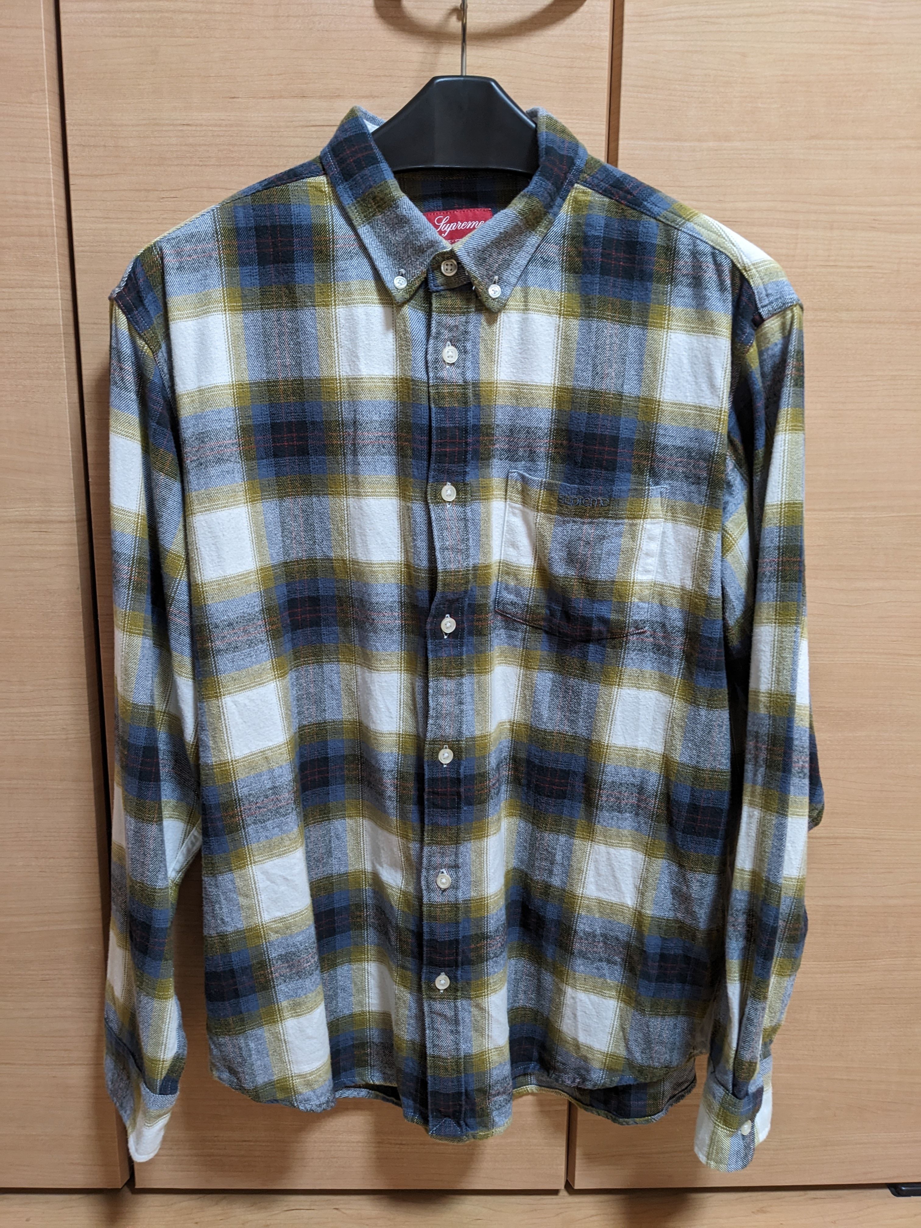 Supreme Brushed Plaid Flannel Shirt "Natural"