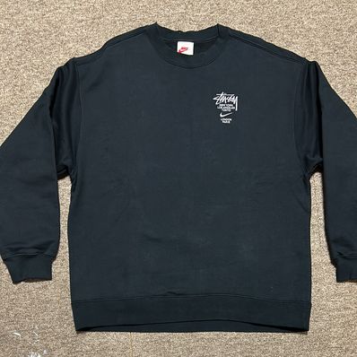 Nike x Stussy International Crewneck Sweatshirt (US Size) "Black" DC4198-010